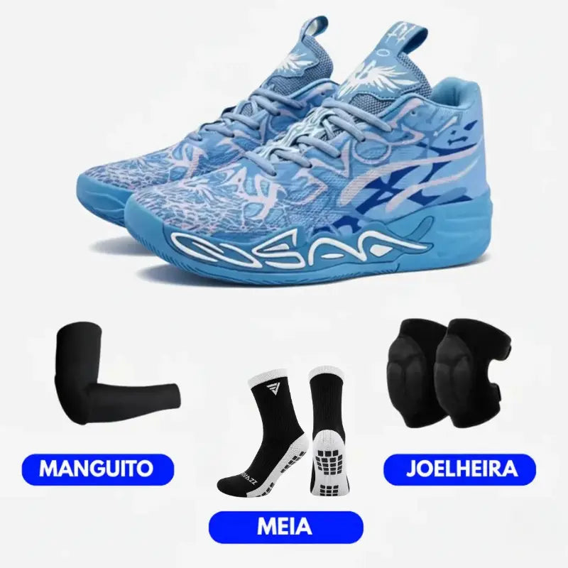 KIT Tênis de Vôlei Impact Blaze + Joelheira + Meia + Manguito