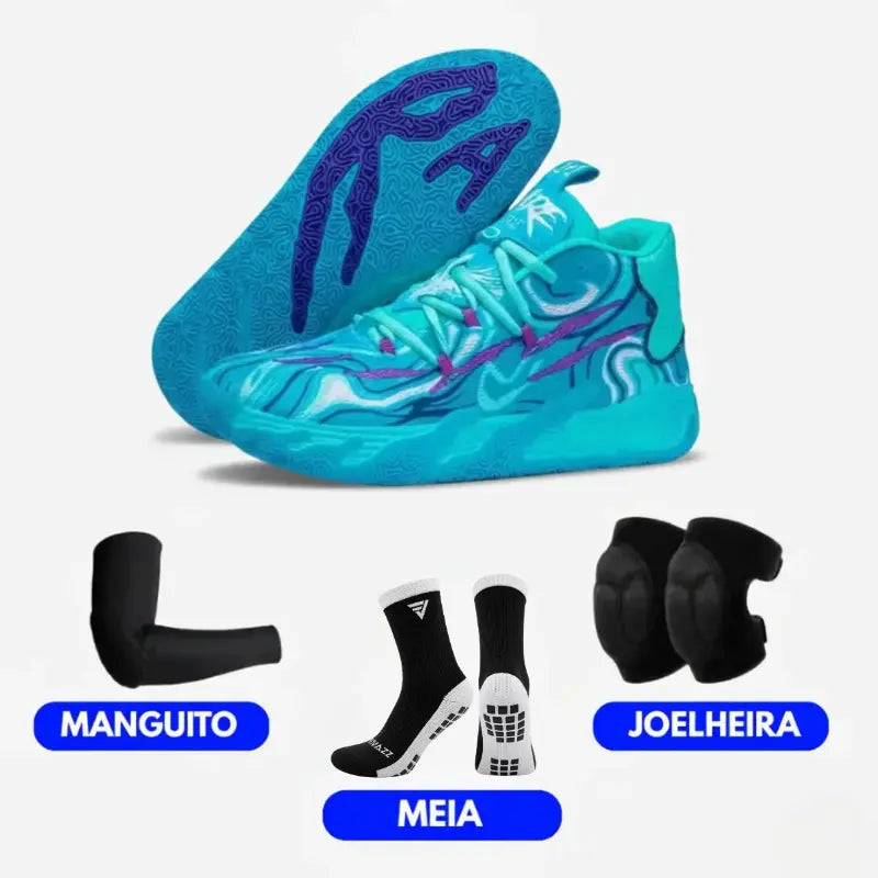 KIT Tênis de Vôlei AeroDunk + Joelheira + Meia + Manguito