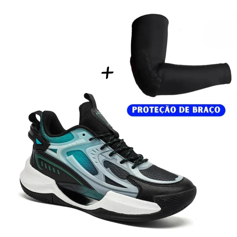 KIT Tênis de Vôlei PowerGrip Black + Manguito