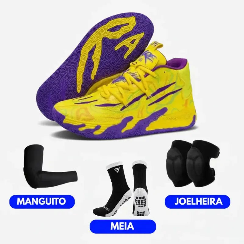 KIT Tênis de Vôlei AeroDunk + Joelheira + Meia + Manguito