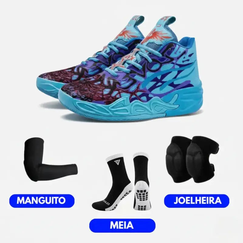 KIT Tênis de Vôlei Impact Blaze + Joelheira + Meia + Manguito