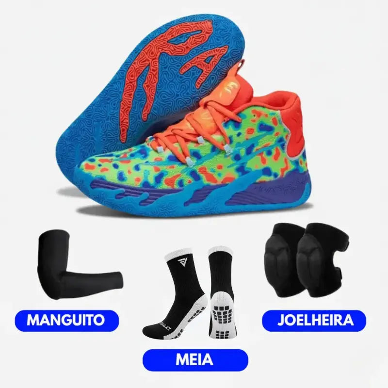 KIT Tênis de Vôlei AeroDunk + Joelheira + Meia + Manguito