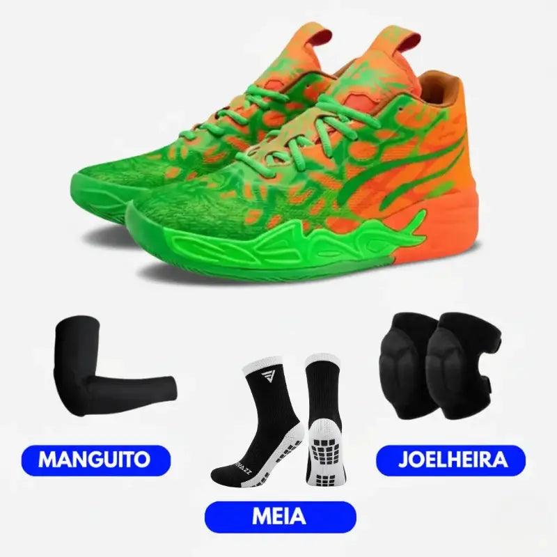 KIT Tênis de Vôlei Impact Blaze + Joelheira + Meia + Manguito