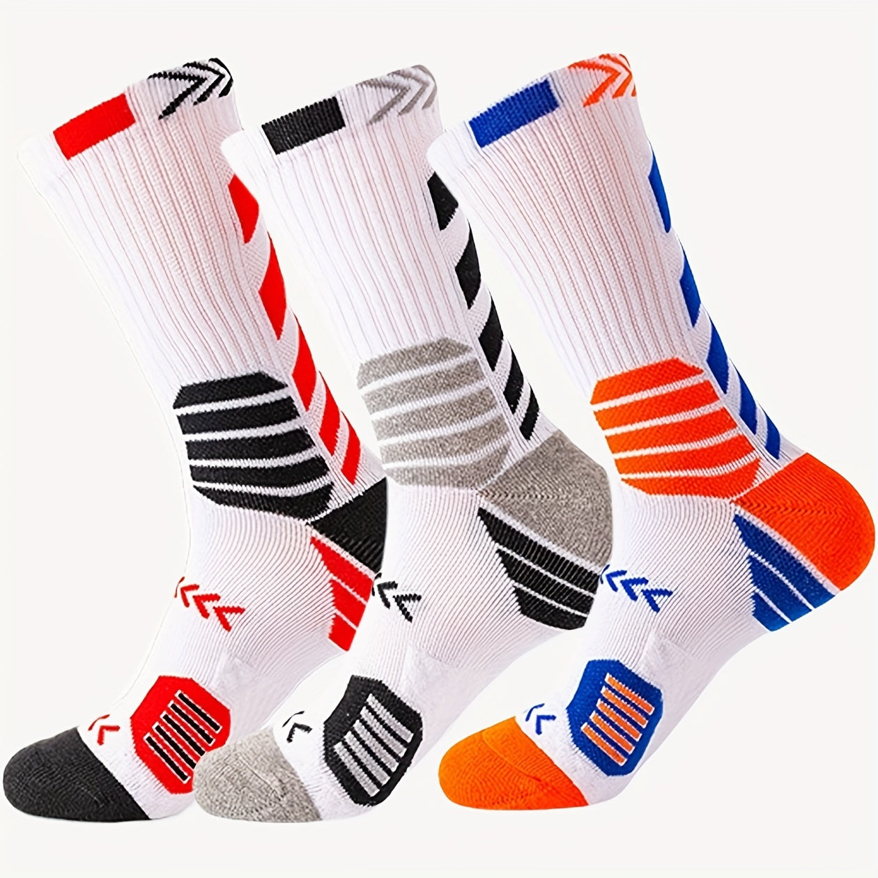 3 Pares de Meias Antiderrapante Cano Médio Profissional