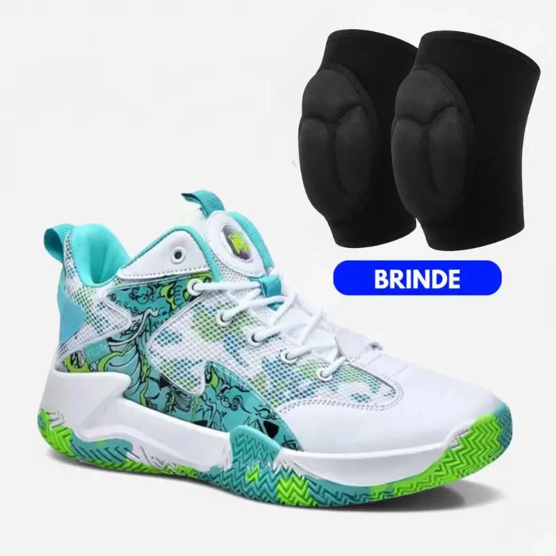 Kit Foam: Tênis de Vôlei Grafite 3.0 + Joelheira com Espuma