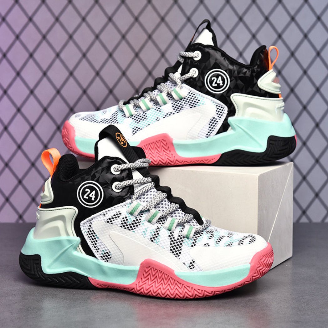 Tênis De Vôlei Infantil Fusion | Respirável e Antiderrapante- Branco/Rosa