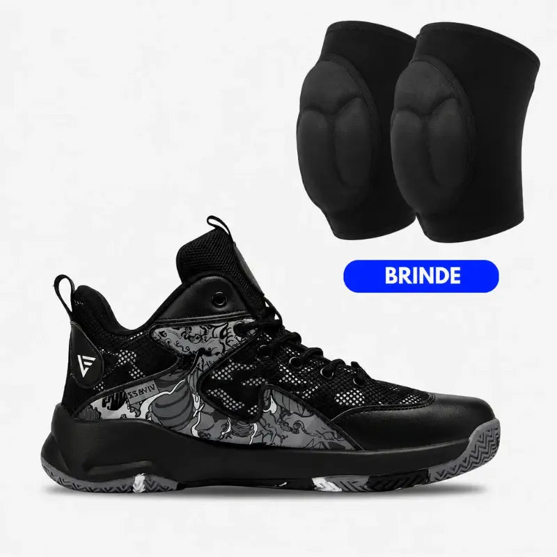 Kit Foam: Tênis de Vôlei Grafite 3.0 + Joelheira com Espuma