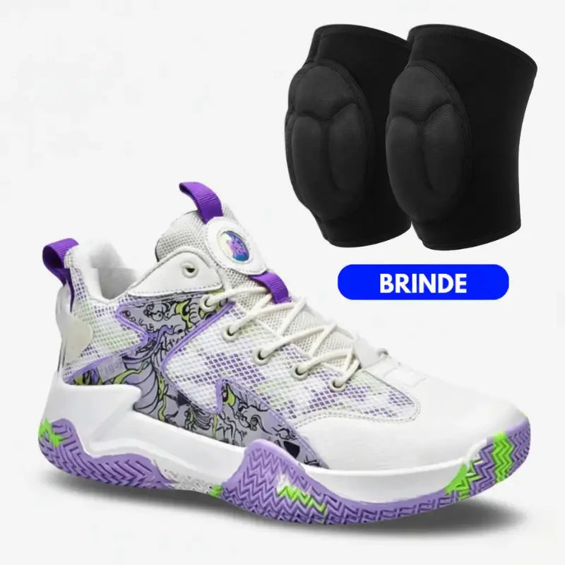Kit Foam: Tênis de Vôlei Grafite 3.0 + Joelheira com Espuma