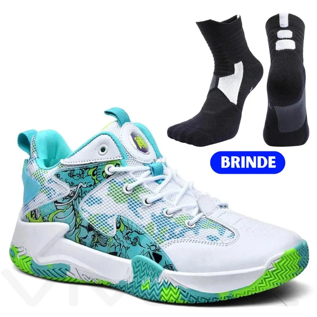 Kit Half: Tênis de Vôlei Grafite 3.0 + Meia Antiderrapante