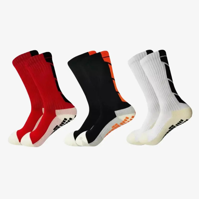 Kit 3 Pares de Meias Esportiva Antiderrapante Cano Médio | Profissional