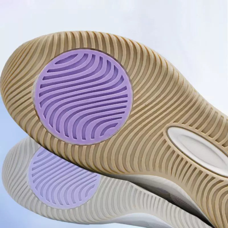 Tênis de Basquete AeroFlash - Antiderrapante- Branco/Roxo