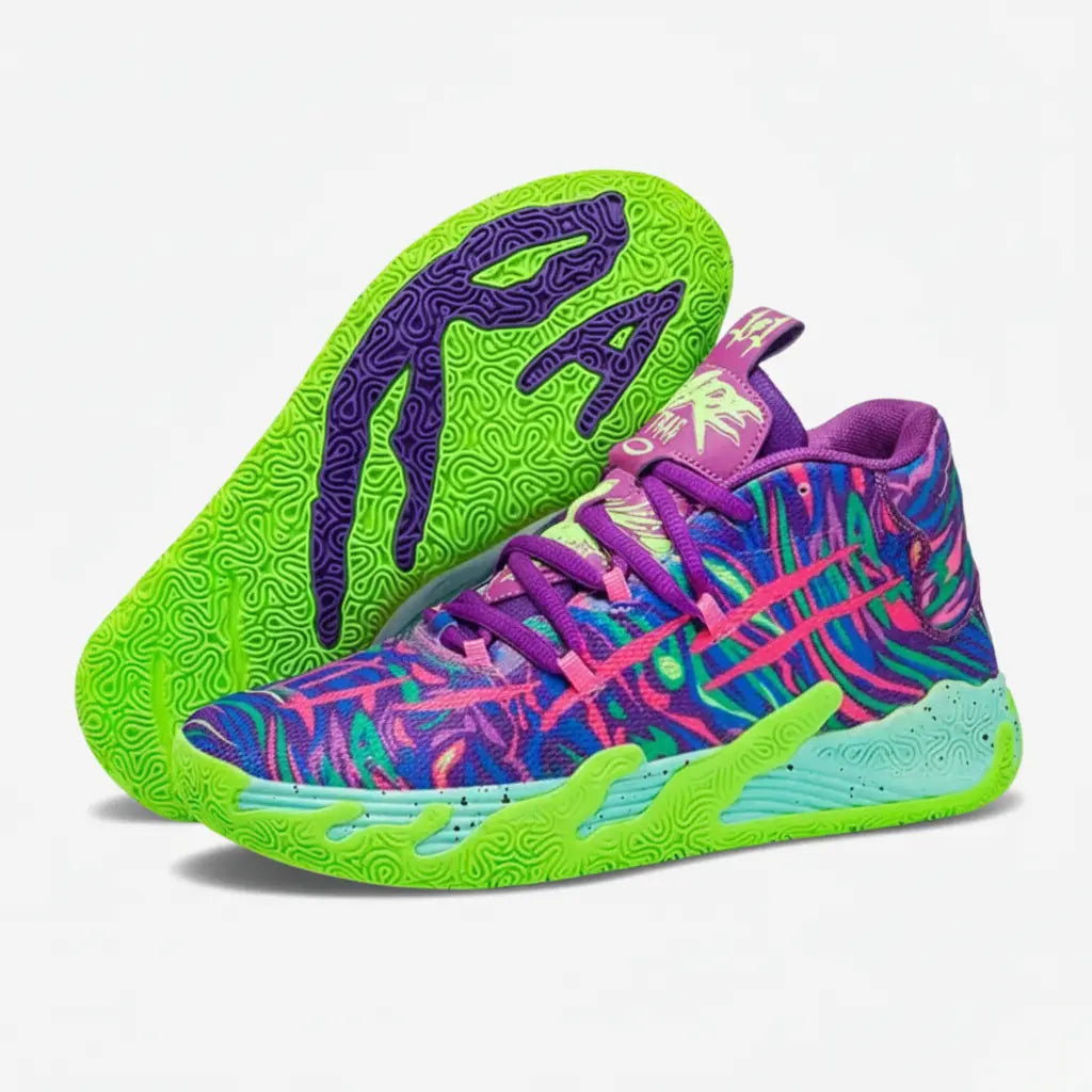 KIT Tênis de Vôlei AeroDunk + Joelheira Grátis-Roxo/Verde