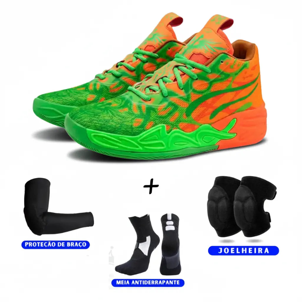 KIT Tênis de Vôlei Impact Blaze + Joelheira + Meia + Manguito