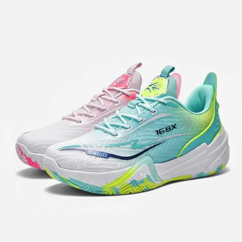 KIT Tênis de Vôlei Flex 168X + Joelheira Grátis-Verde/Rosa