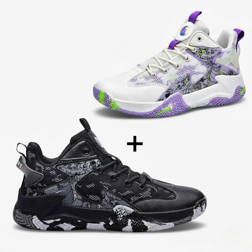 Kit 2 Pares do Tênis de Vôlei Grafite 3.0 Original-Preto/Roxo