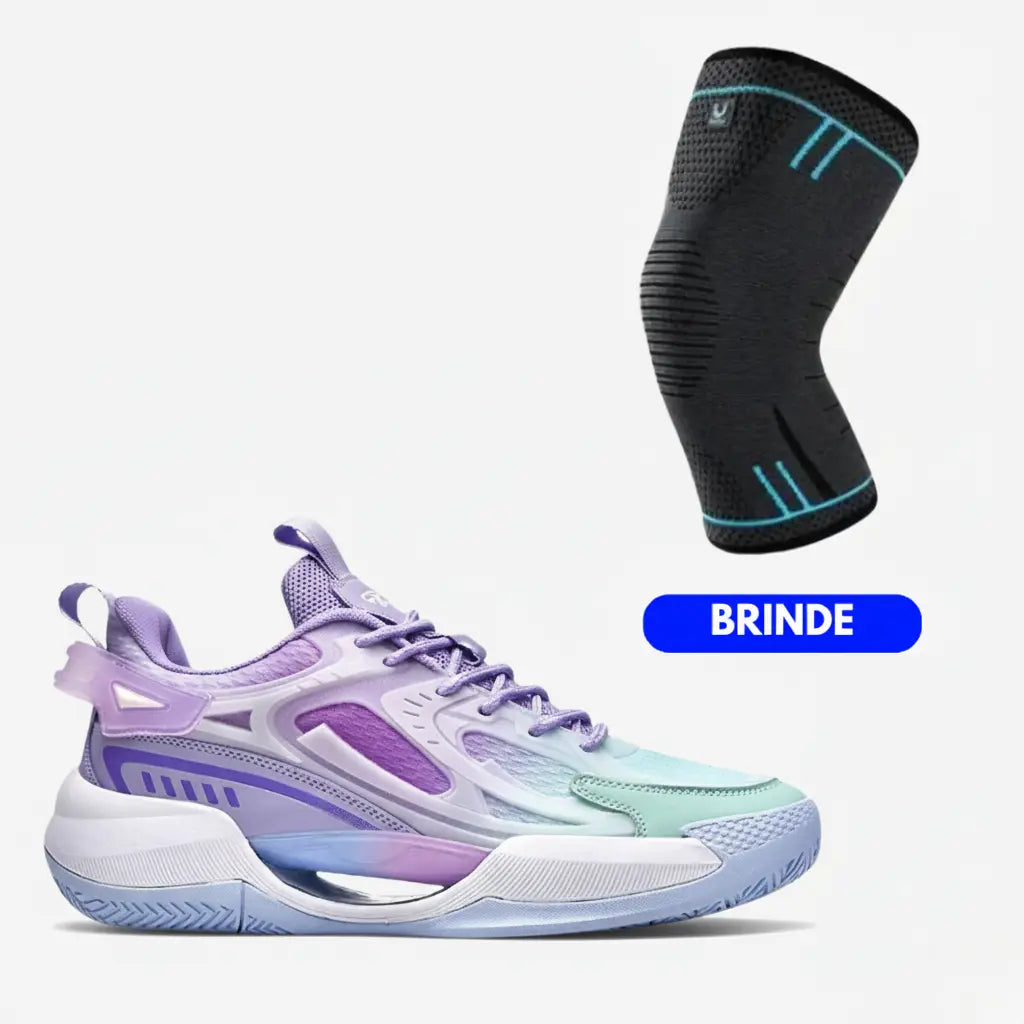 KIT Tênis de Vôlei PowerGrip + Joelheira Grátis-Roxo