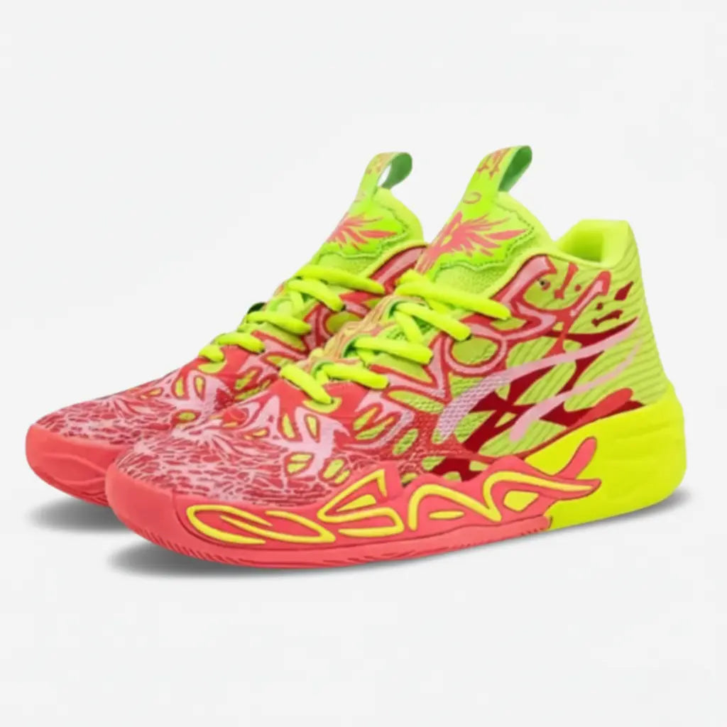 KIT Tênis de Vôlei Impact Blaze + Meias Grátis-Vermelho/Amarelo