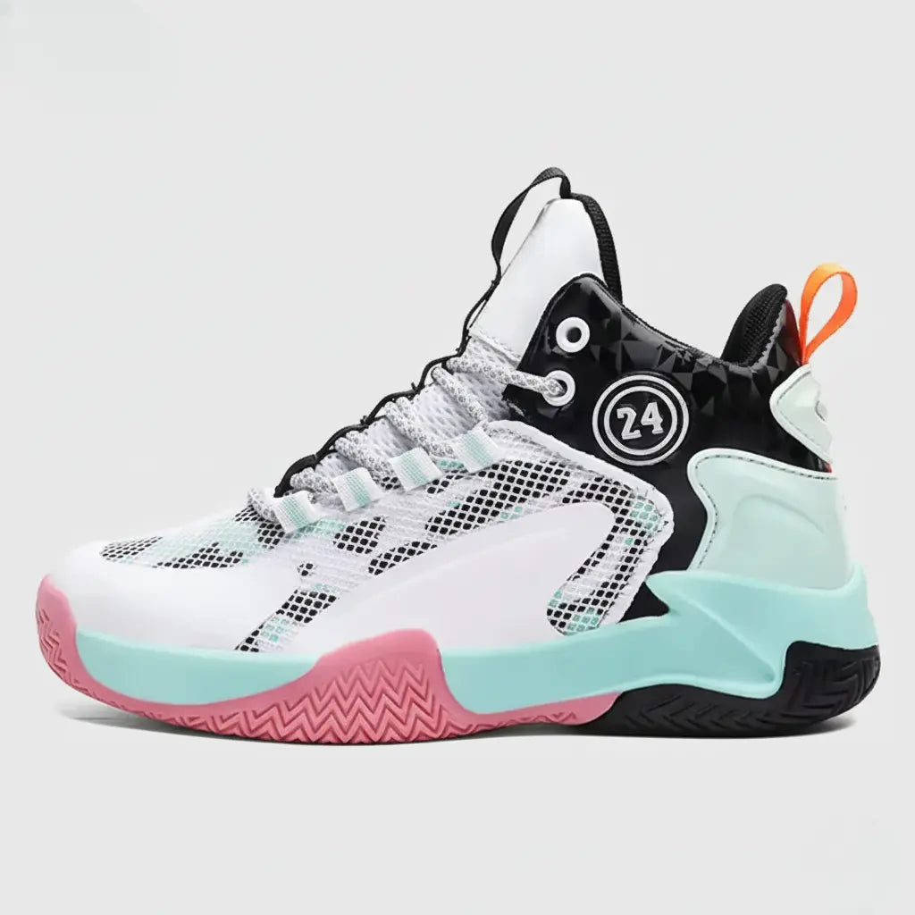 Tênis De Vôlei Infantil Fusion | Respirável e Antiderrapante- Branco/Rosa