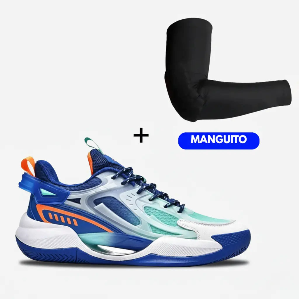 KIT Tênis de Vôlei PowerGrip + Manguito-Azul Escuro