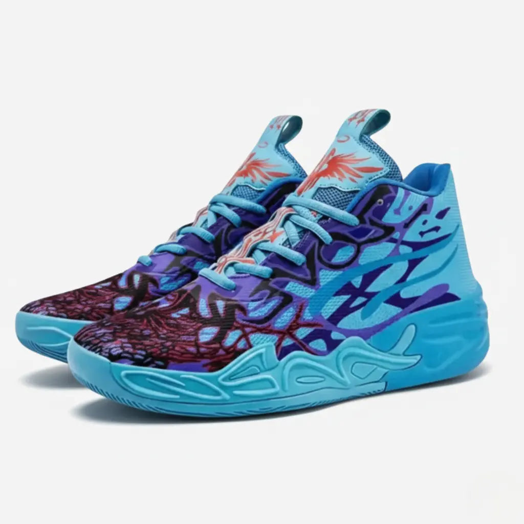 KIT Tênis de Vôlei Impact Blaze + Meias Grátis-Azul/Roxo