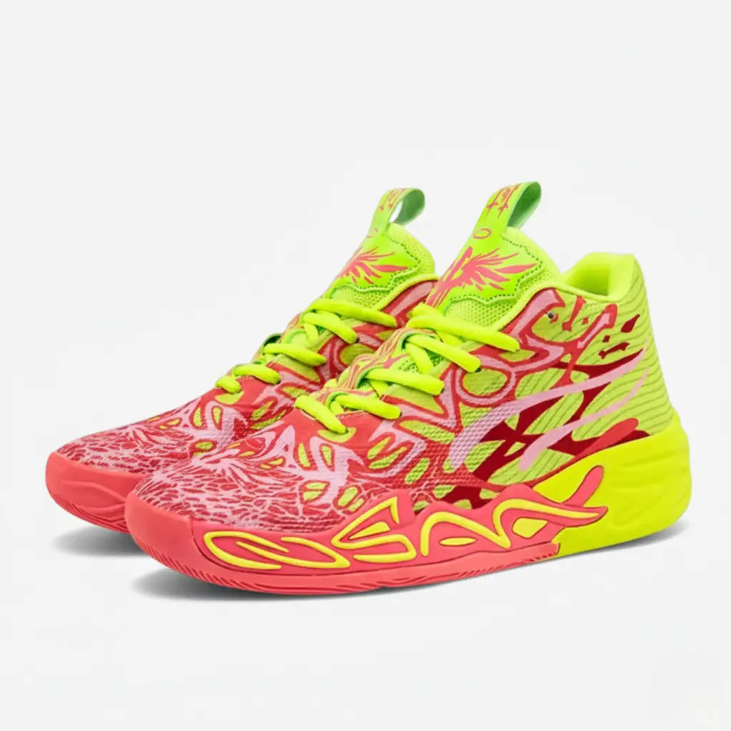 KIT Tênis de Vôlei Impact Blaze + Joelheira Grátis-Vermelho/Amarelo