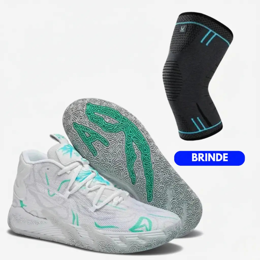 KIT Tênis de Vôlei AeroDunk + Joelheira Grátis-Branco