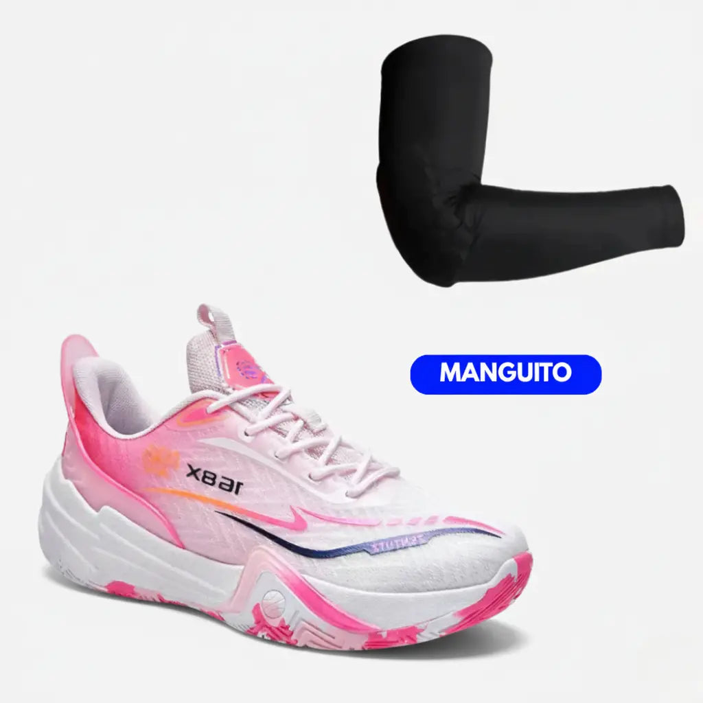 KIT Tênis de Vôlei Flex 168X + Manguito-Rosa