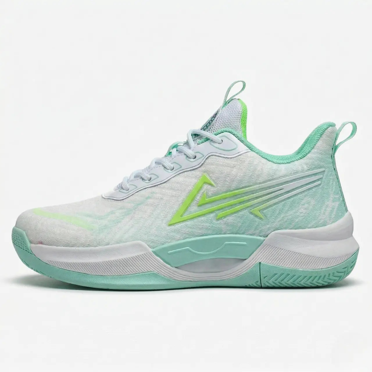 Tênis de Basquete PinkWave Runner | Máximo Conforto E Antiderrapante-Branco/Verde
