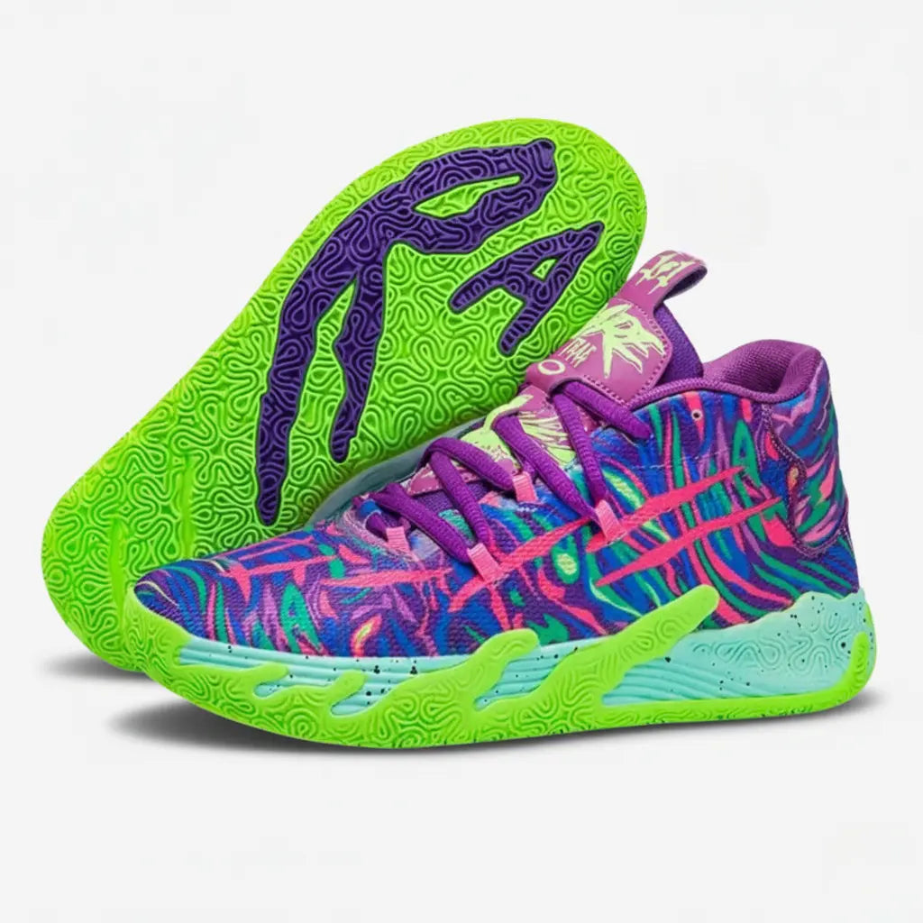 KIT Tênis de Vôlei AeroDunk + Meias Grátis-Verde/Roxo