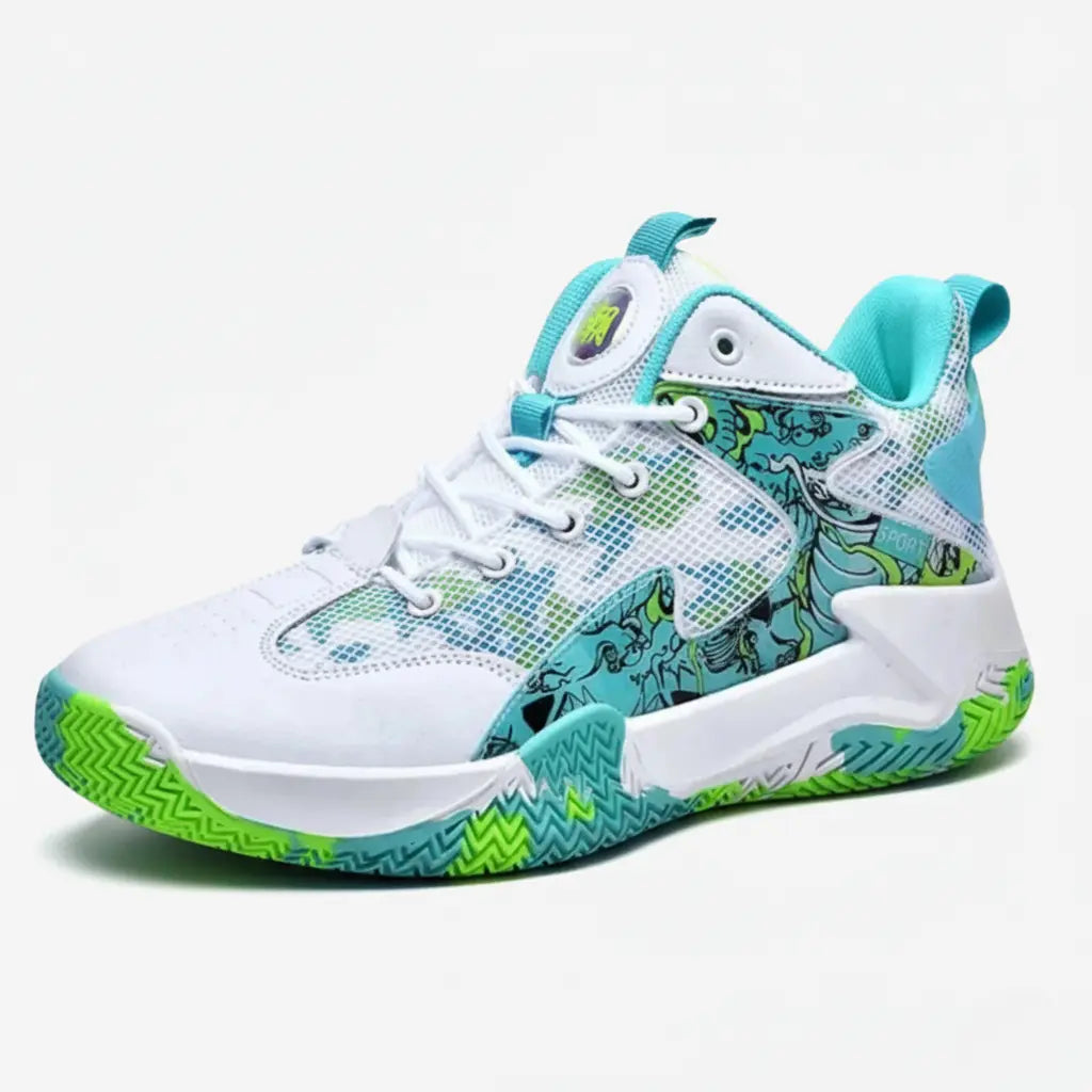 Kit Foam: Tênis de Vôlei Grafite 3.0 + Joelheira com Espuma-Branco/Verde