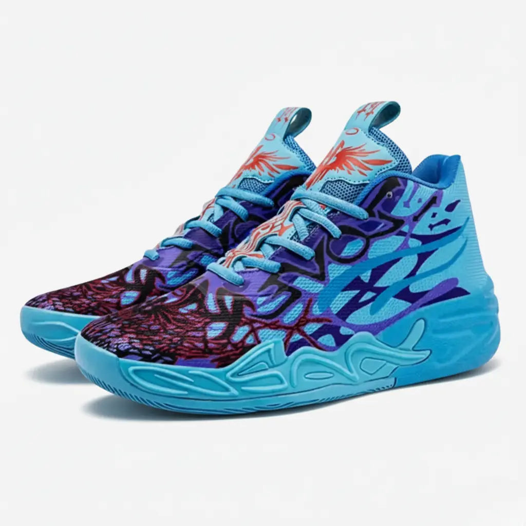 Tênis de Basquete Impact Blaze - Design moderno- Azul/Roxo