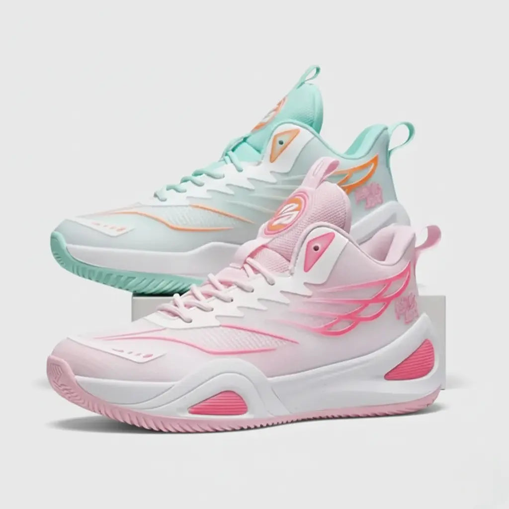 Tênis de Basquete DunkX - Antiderrapante- Rosa/Verde