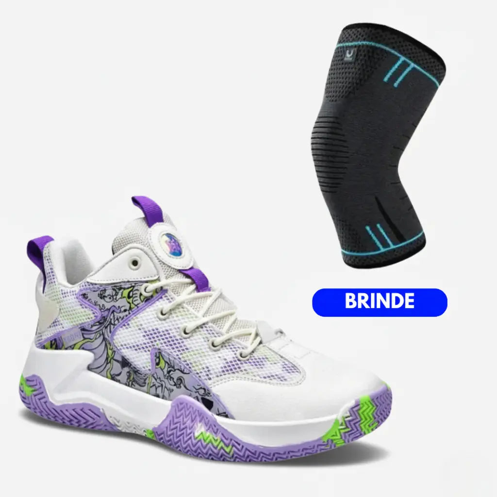 Kit Profissional: Tênis de Vôlei Grafite 3.0 + Joelheira de Compreensã