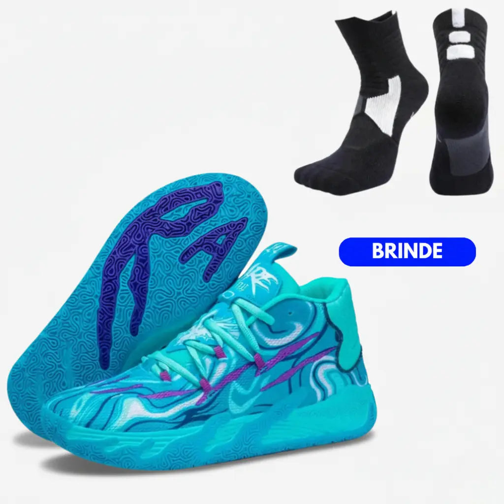 KIT Tênis de Vôlei AeroDunk + Meias Grátis-Azul Bebê