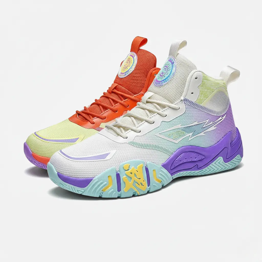 Tênis de Vôlei AstroVulcan - Antiderrapante- Roxo/Laranja