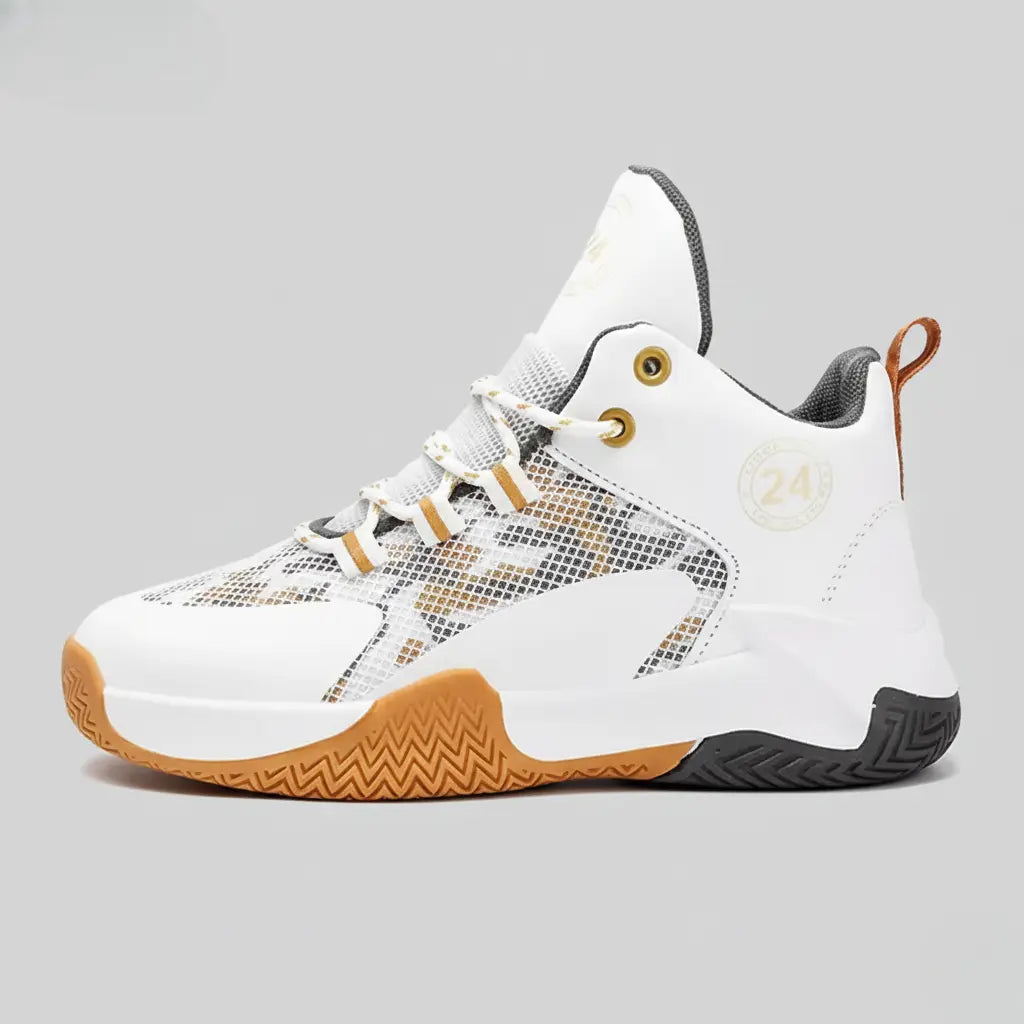 TĂȘnis De VĂŽlei Infantil Fusion | RespirĂĄvel e Antiderrapante-Branco/Dourado