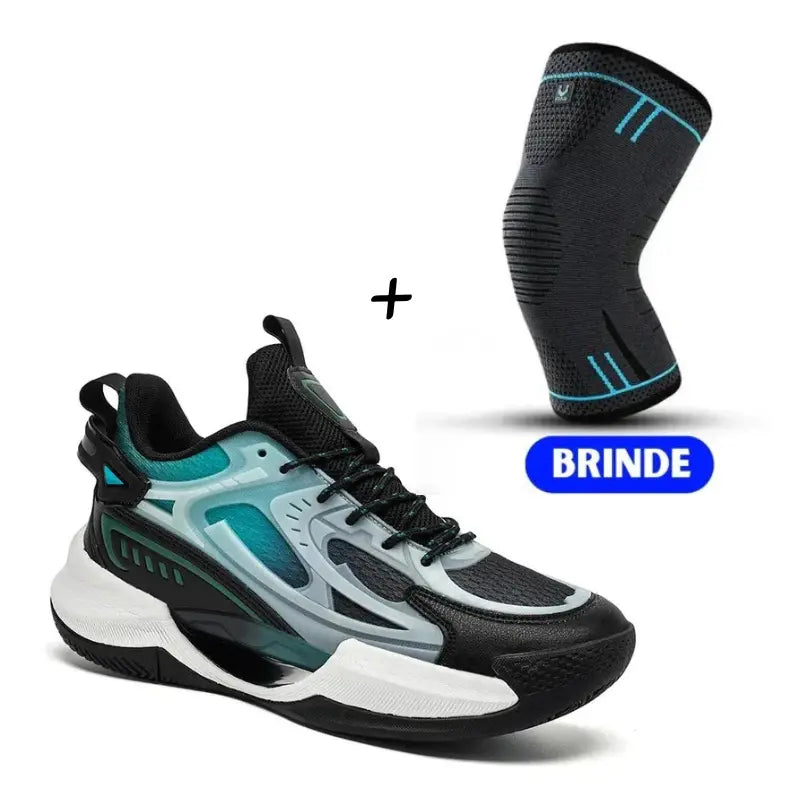 KIT Tênis de Vôlei PowerGrip Black + Joelheira Grátis