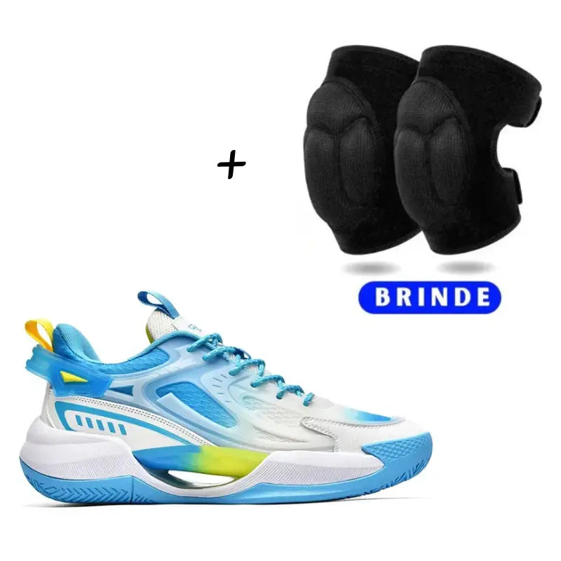 KIT Tênis de Vôlei PowerGrip + Joelheira de Brinde