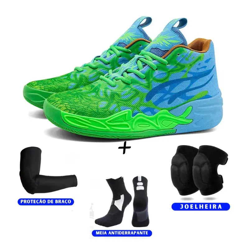 KIT Tênis de Vôlei Impact Blaze + Joelheira + Meia + Manguito