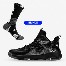 KIT Tênis de Vôlei e Basquete All Black Grafite + Meias Grátis BLCKF