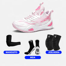 KIT Tênis de Vôlei DunkX - Antiderrapante + Joelheira + Meia + Manguito - SALE24H