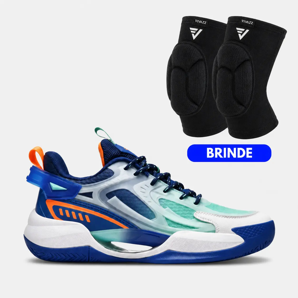 KIT Tênis de Vôlei PowerGrip + Joelheira de Brinde
