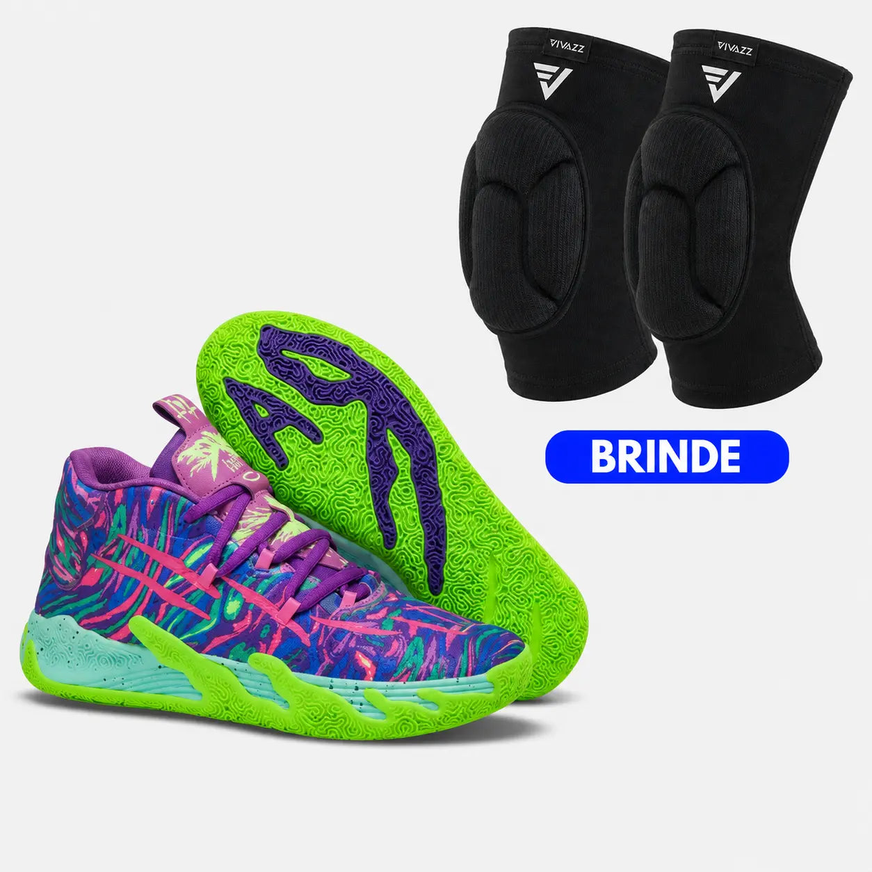 KIT Tênis de Vôlei AeroDunk + Joelheira de Brinde