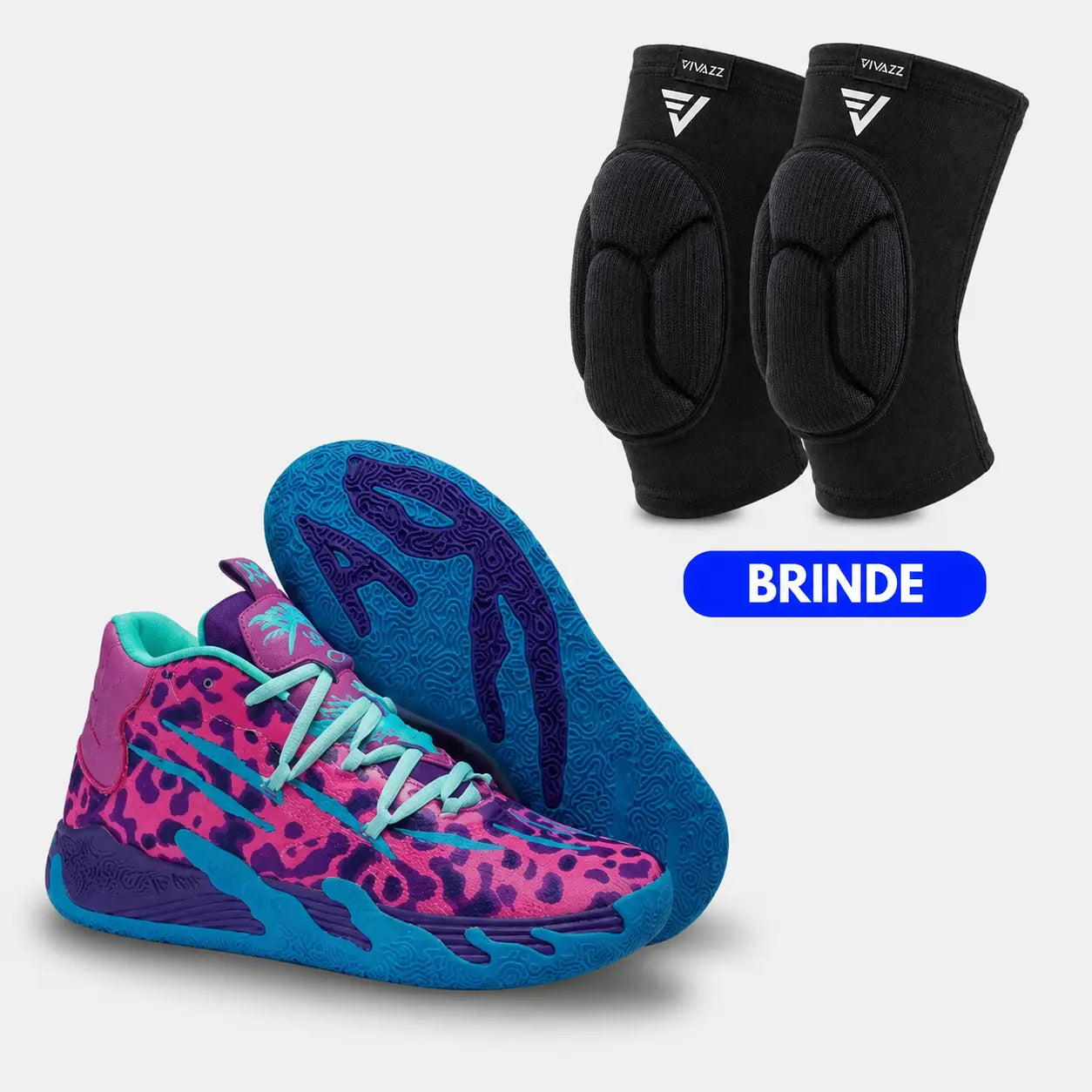 KIT Tênis de Vôlei AeroDunk + Joelheira de Brinde
