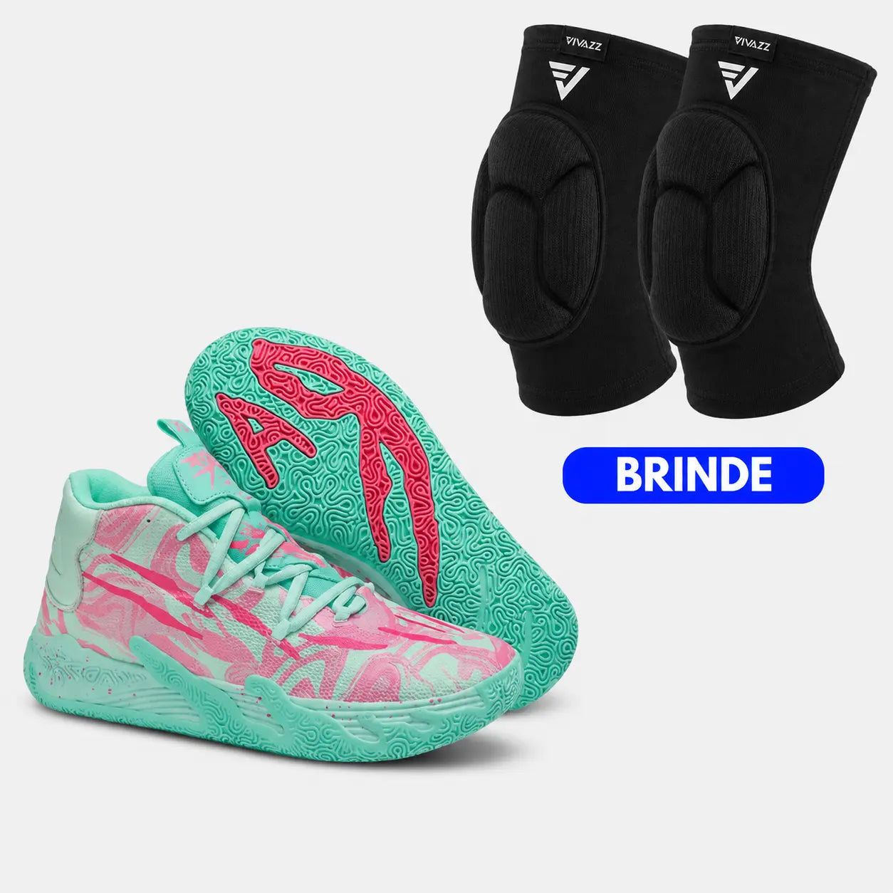 KIT Tênis de Vôlei AeroDunk + Joelheira de Brinde