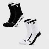 Kit 3 Pares de Meias de Esportes Profissional Cano Médio Para Vôlei e Basquete | Vivazz — Preto/Branco #Cor_Preto/Branco