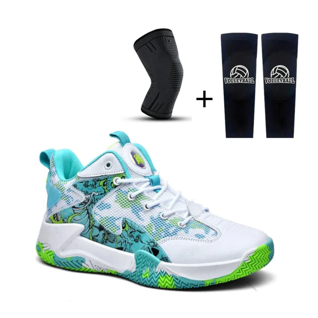 Kit Trio Set: Tênis de Vôlei + Manguito + Joelheira