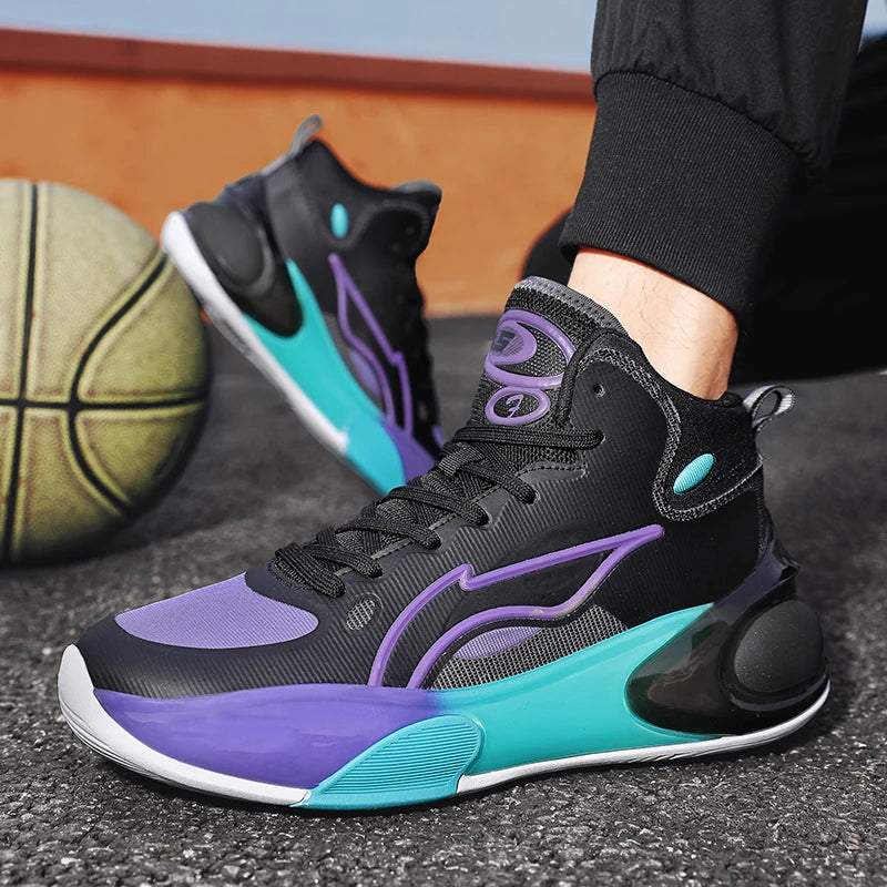 Tênis FlexStride Unissex Para Basquete-Preto/Roxo