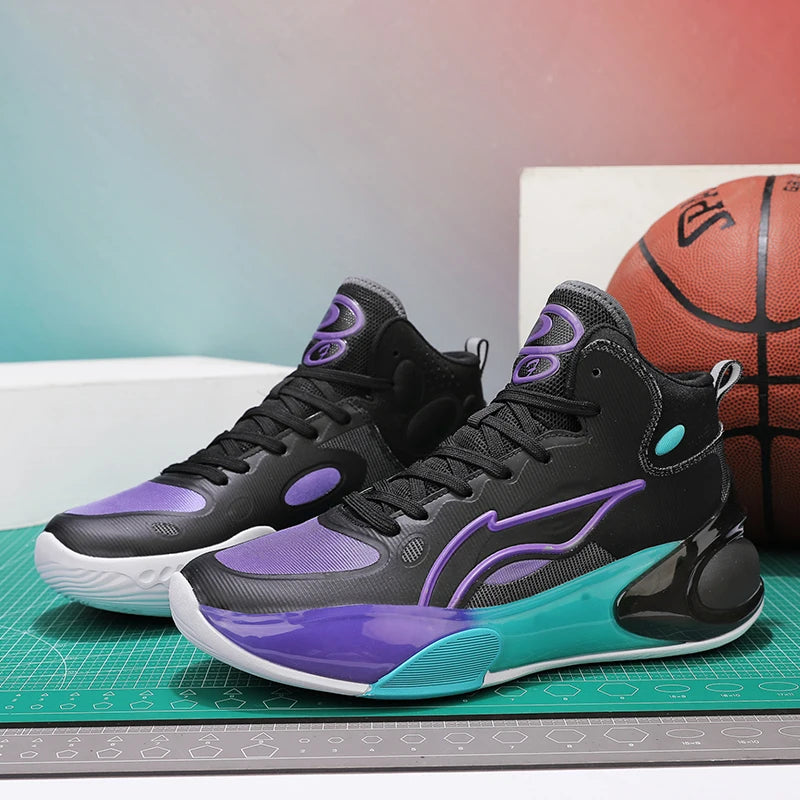 Tênis FlexStride Unissex Para Basquete-Preto/Roxo