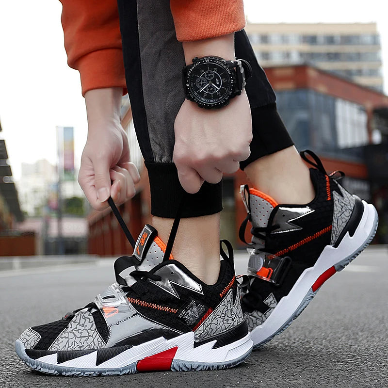 BF - Tênis De Vôlei e Basquete Phoenix + Meias de Brinde-Preto/Branco